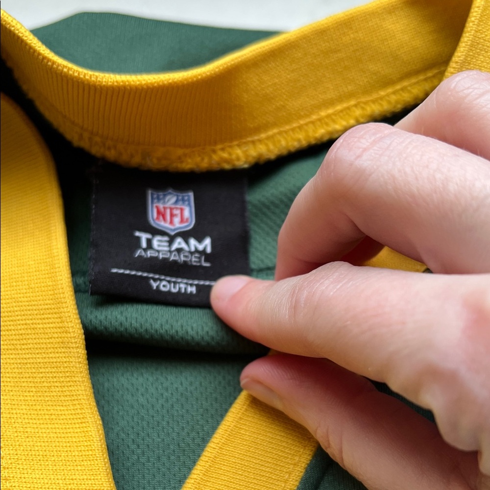 NFL Green Bay Packers #12 Rogers Green and Yellow Kids Jersey size Large - Picture 12 of 14
